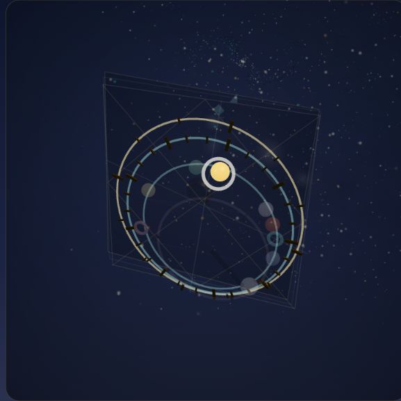 Static fallback of the sample Kundli: nine chart layers with signs and planetary placements.